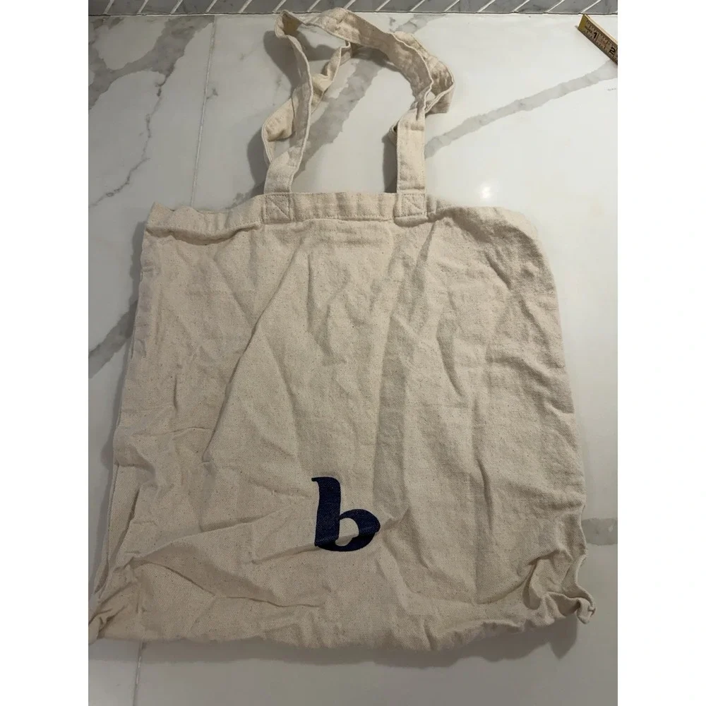 Brooklinen Eco Tote Bag Canvas Fabric Shoulder Bag Sheet Storage Fonts